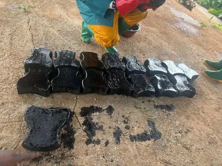 Pavement blocks manufactured by Nkambe council