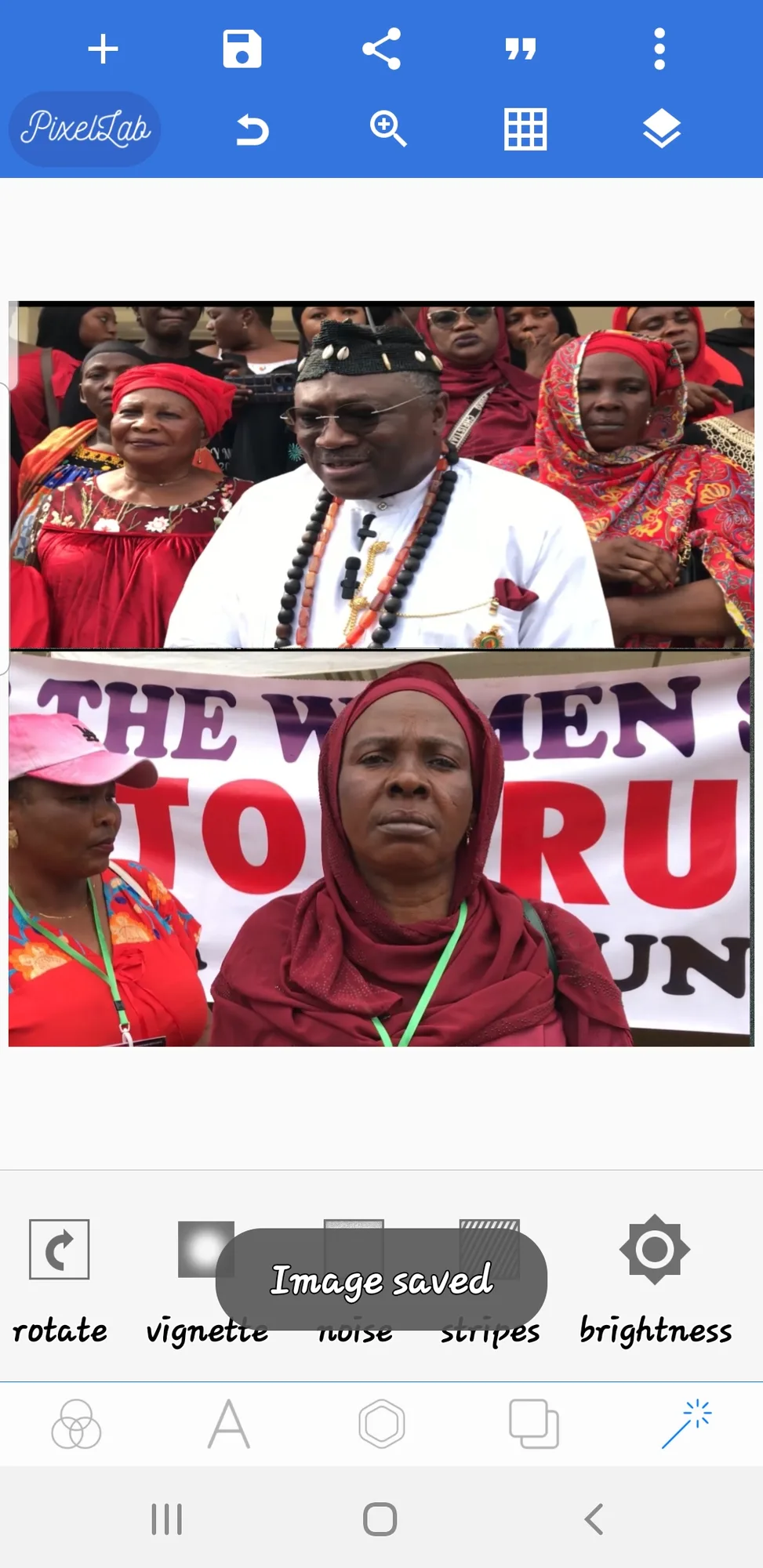 Women against drug, during a visit at the Kumba Nfon's palace in 2024.