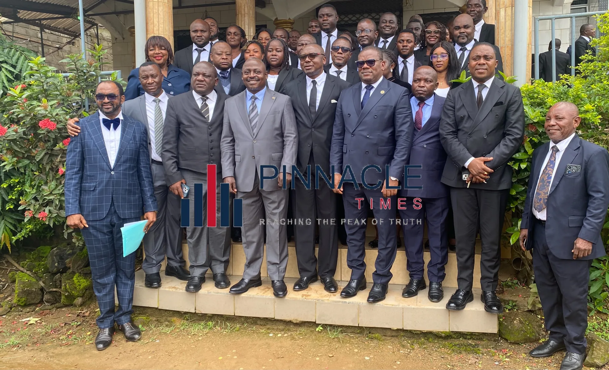 Group picture of lawyers and Advocates in training from Meme and Manyu after the one day serminar on Public procurement. The picture was takennin front of Regal Hotel Kumba, Southwest region of Cameroon